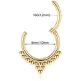 thumbnail image 2 of FFIY Septum Jewelry 16G Septum Ring Septum Piercing Unique Design Daith Piercing Jewelry 316L Surgical Steel Clicker HOPP Segment Hinged Nose Rings Hoop Cartlidge Helix Rook Earrings, 2 of 5
