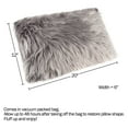 thumbnail image 2 of Somerset Home Himalayan Faux Fur Lumbar Pillow Cover & Insert for Adult, Gray, 12 x 20 inch 1-Piece, 2 of 3