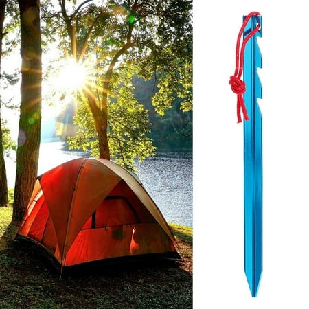 FUTUREORYY Tent Stake Blue Lightweight 12Pcs 7.1X0.4X0.4in