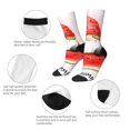 thumbnail image 3 of Yiaed Watermelon Gnome Print Great elasticity Crew Socks Sports socks for Men and Women, 3 of 5