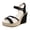 Black, variant on Women's Platform Ultra Wedge Heeled Dressy Sandals 2026 Beach Stylish Casual Leather Open Toe Ankle Strap Slip on Espadrilles Chunky Heels Summer Footwear for Vacation Brown Size 9