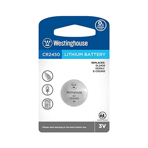 24 x CR2450 Westinghouse 3 Volt Lithium Coin Cell Batteries (On a Card)
