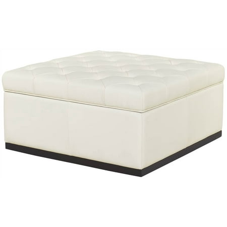 Noah Tufted Square Hinged Top Storage Ottoman Noah Tufted Square Hinged Top Storage Ottoman