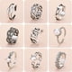 thumbnail image 4 of Anillo de plata tailandés creativo retro geométrico de moda punk europea y americana, anillo abierto simple para estudiantes, 4 of 6