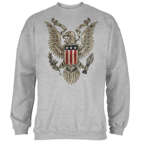 4th July Born Free Vintage American Bald Eagle Mens Sweatshirt
