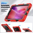 thumbnail image 5 of Case for Lenovo Tab One/K9 8.7 Inch 2025 with Screen Protector, 360 Degree Rotating Kickstand Hand Strap Heavy Duty Shockproof Cover with Shoulder Strap, Red, 5 of 7