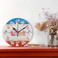 thumbnail image 2 of GZHJMY Easter Gnomes Wall Clock, 10" Silent Non Ticking Round Clock, Oil Painting Easy to Read Clock for Living Room Bedroom Bathroom Home Decor Holiday Gifts, 2 of 7
