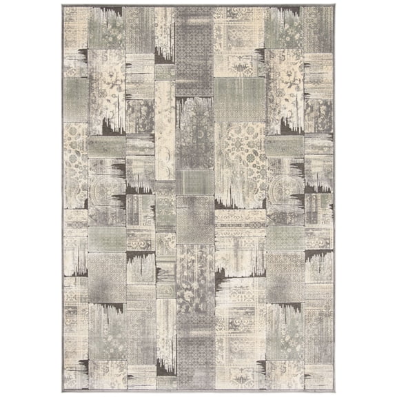 SAFAVIEH Paradise Gaila Abstract Floral Area Rug, Grey/Anthracite, 4' x 5'7"