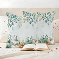 thumbnail image 3 of Thanksgiving Fall Outdoor Waterproof Pillow Covers, Green Orange White Pumpkin Autumn Leaf Decorative Square Throw Pillowcase Sofa Cushion Sham for Patio/Couch/Chair, 20"x20" 2 Pack, 3 of 8
