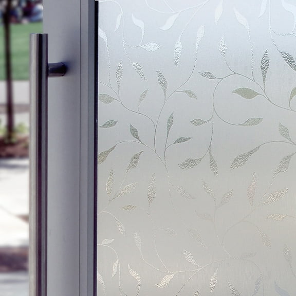 Artscape Etched Leaf 24" x 36" Window Film with Frosted Glass Design