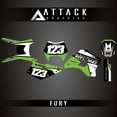thumbnail image 2 of Attack Graphics Custom Fury Complete Bike Graphics Kit for Kawasaki KDX220 1997, 2 of 2