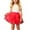 czb# Red126, variant on CUZIBR Kids Girls Dance Tutu Skirts High Waist Pom Pom Ruffles Tulle Party Ballet Skirt Tiered Layered Tulle Dancewear,Pink,5-6 Years
