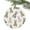 White Brown, variant on Easter Bunny Tail Cartoon Style Christmas Ceramic Ornament 2025,3" Round Xmas Tree Hanging Accessories with Gold Ribbon