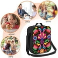 thumbnail image 5 of Bingfone Colorful Floral Embroidery Mexican Reusable Insulated Lunch Bag Cooler for Work School Picnic or Travel, 5 of 9