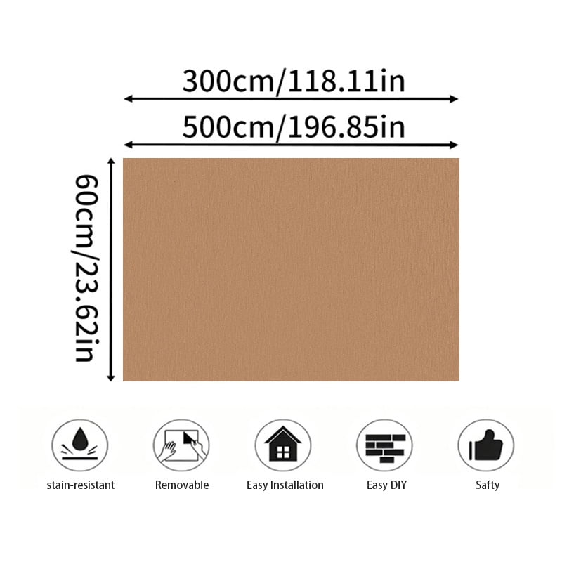 Brushed Metal Texture PET Peel and Stick Wallpaper Self Adhesive Waterproof Metallic Vinyl Finish for Wall Backsplash or Furniture Industrial Style Refrigerator Color Change 23.62 in*118/ 197 in