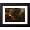 thumbnail image 2 of Peter Paul Rubens 14x11 Black Modern Framed Museum Art Print Titled - A Forest at Dawn with a Deer Hunt (ca. 1635), 2 of 5