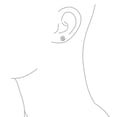 thumbnail image 3 of Round Simple Basic Pave Sparkle Crystal Fireball Disco Ball Stud Earrings For Women Teen Sterling Silver More Colors 8MM, 3 of 3