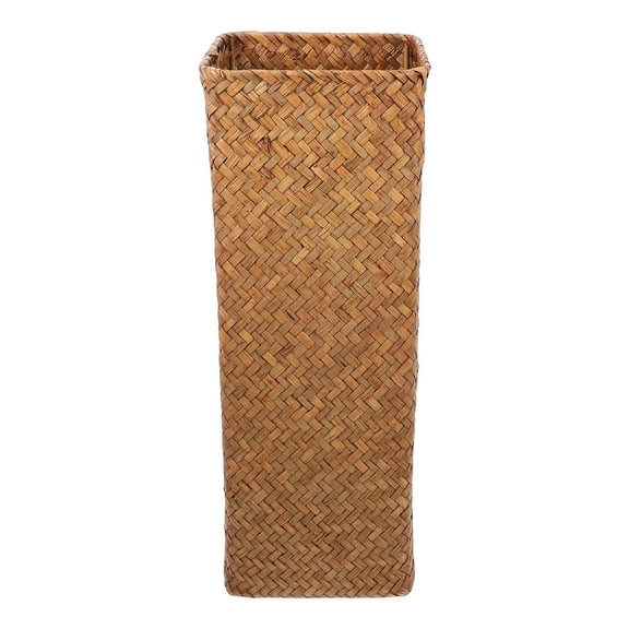 KONTONTY Light Brown Natural Seagrass Vase Handwoven Rustic Flower Arrangement Holder