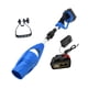 thumbnail image 5 of Soplador de hojas eléctrico inalámbrico, soplador de hojas plegable de nailon, soplador de nieve eléctrico, limpiador de hojas para casa, patio, exterior Azul, 5 of 7