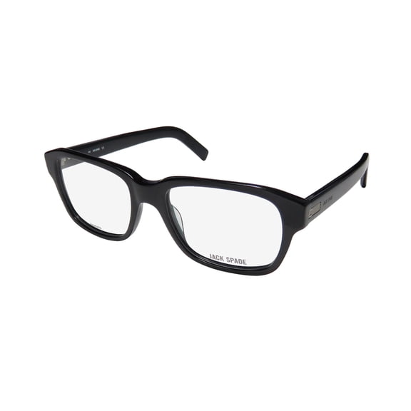 NEW JACK SPADE MORRIS MENS/WOMENS SQUARE FULL-RIM BLACK CLASSIC DESIGN COLLECTIBLE ORIGINAL FRAME DEMO LENSES 52-19-140 EYEGLASSES/GLASSES