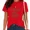 D-Red, variant on UNISHE Women's "Child of God" Graphic Tee Brushed Typography Faith Top for Daily Outfit Black, S