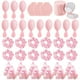 thumbnail image 1 of 48 piezas de regalos de fiesta de color rosa, suministros de maquillaje para fiestas, que incluyen cepillos para el cabello, coleteros, espejos cosméticos y bolsas de organza para mujeres y niñas, 1 of 5