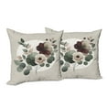 thumbnail image 4 of Ambesonne Monstera Throw Pillow Cover Pack of 2, Boho Minimalist Floral, 2 Pcs-16"x16", Pale Sage Green Blush, 4 of 5