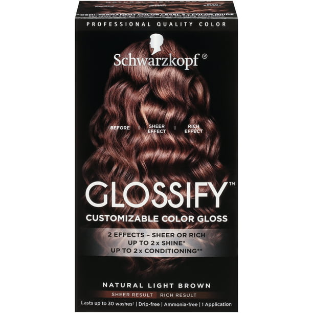 klei Parameters nauwkeurig Schwarzkopf Glossify Customizable Color Gloss, Natural Light Brown -  Walmart.com