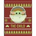 thumbnail image 2 of Women's Star Wars The Mandalorian The Child Ugly Christmas Frog  Graphic Tee Red 2X Large, 2 of 4