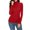 Z-218Red, variant on FAOWME Women Casual Tops Long Sleeve Turtleneck Solid Color Stretchy Slim Fit Elegant Basic Tee For Daily Wear,Brown,L