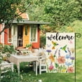 thumbnail image 3 of Sinkoo Hummingbird Spring Flowers Garden Flag 12 x 18 Inch Double Sided, Seasonal Flowers Welcome Yard Outdoor Flag, 3 of 7