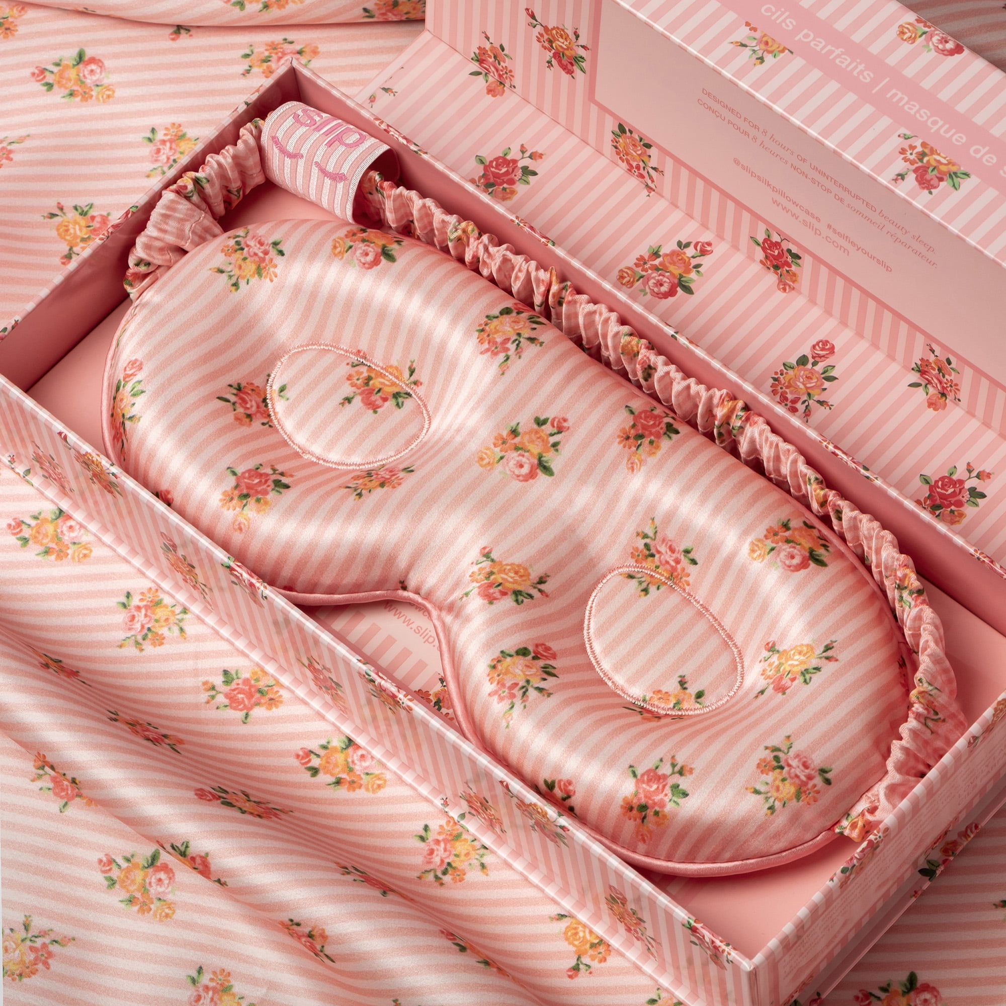slip pure silk contour sleep mask - petal
