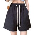 thumbnail image 1 of Dealovy Workout Shorts for Women Elastic Waisted Active Running Shorts Wide Leg Drawstring Gym Shorts, 1 of 6