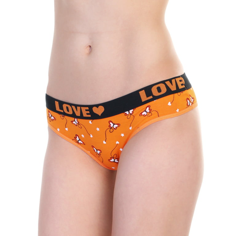 Angelina Cotton Hiphugger Panties with an I Love You Waistband (6-Pack)