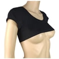 thumbnail image 7 of Sexy Short Sleeve Crop Top For Women Solid Scoop Neck Mini T Shirts Vest Tank, 7 of 7