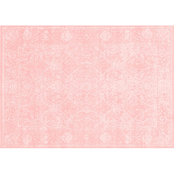 Ahgly Company Indoor Rectangle Abstract Red Contemporary Area Rugs, 3' x 5'