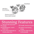 thumbnail image 3 of Cate & Chloe Eden 18k White Gold Plated Stud Earrings with Swarovski Crystals Gift for Women, 3 of 8