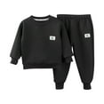 thumbnail image 2 of Xdegoge Toddler 2 Piece Sets Sweatshirts and Pants Outfits Kids Fall Pullover Sweater Joggers Sweatpants Sets Boys Girls Warm Fleece Clothes Age 0-10 Years, 2 of 3