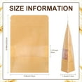 thumbnail image 4 of 10 Pcs Kraft Bags with Window Kraft Stand up Pouches Bulk Kraft Zipper Lock Paper Bags Pouches Food Storage Bags Reusable Heat Sealable Bags for Packaging Home Office Business (6 x 9 Inch), 4 of 7