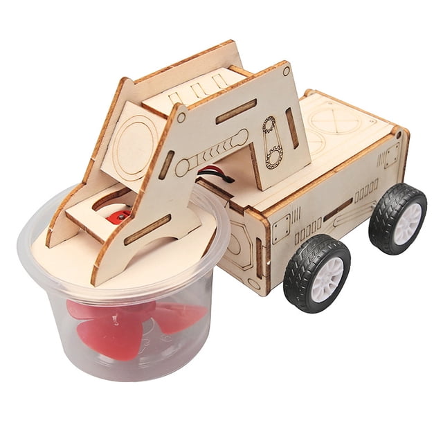STEM Science Experiments DIY, coche de limpieza de martes de madera para niños