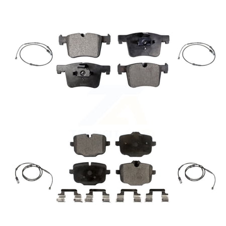 Positive Plus Front Rear Semi-Metallic Disc Brake Pads and Wear Sensors Kit for Car 2012 BMW X3 From 10 11 KPW-100309