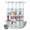 PatternedKD1770, variant on No Hook Shower Curtain with Built-in Rings - Pink Retro Rose Washable Waterproof Fabric Bathroom Curtains for Hotel,Rentals, 72 X 78 Inch Long , Vintage Floral