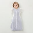 thumbnail image 2 of Boys Girls Sleeping Bag Swaddle Blanket Anti Wake Swaddle Anti Kick Mesh Comfort Breathe Grey 3 Months-6 Months, 2 of 4