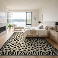 thumbnail image 3 of ODIKA Print Skin Spotted Hid Zebra Stripe Border Akin Fuzzy Fake Cow Flowing Dynamic for Dining Room, Basement, Large Office, Non-Slip Chair-Friendly, 3 of 7