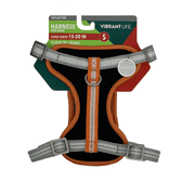 Vibrant Life Dog Harness, Black & Orange, (Small)