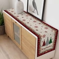 thumbnail image 4 of Red Plaid Christmas Table Runner 48 Inches Long Farmhouse Dress Scarves, Vintage Xmas Tree Winter Dining Tablerunner for Coffee Table/Kitchen Island/Party Décor, 13" x 48", 4 of 8