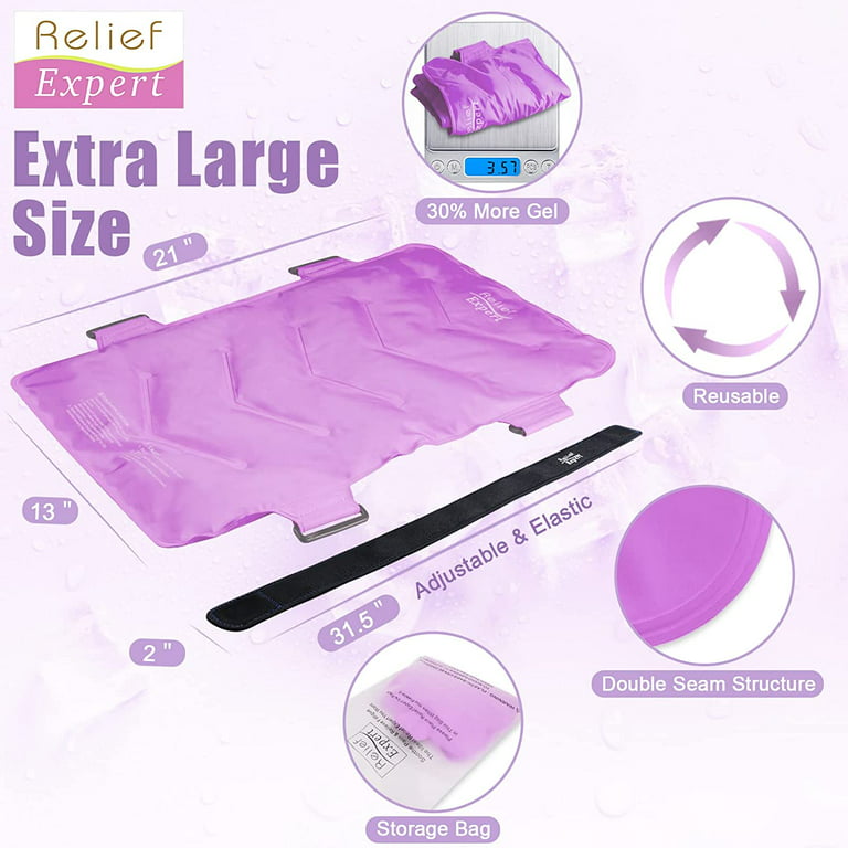 Extra Large & Reusable Ice Pack (15 x 23.5 inches, XL) for Maximum Back and  Full Body Pain Relief from Injuries, Swelling, Bruises, Sprains | Ice