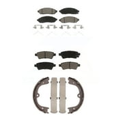 Transit Auto Front Rear Ceramic Brake Pads and Parking Shoes Kit for Car Nissan Pathfinder Xterra KCN-100074