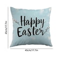 thumbnail image 3 of QuanTara Easter Spring Rabbit Flower Pillow Cover, 18x18in White Decorative Pillow Case, Nylon Spandex Cushion Cover for Sofa Bedroom, Holiday Home Decor Easter Gift, 3 of 6