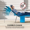 thumbnail image 4 of Outsunny Tanning Chair with Face Hole, 5-Level Folding Lounge Chair, Blue, 4 of 10